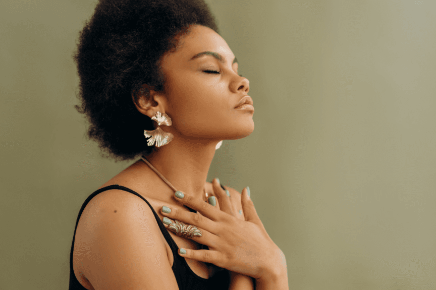 Woman in peaceful meditation